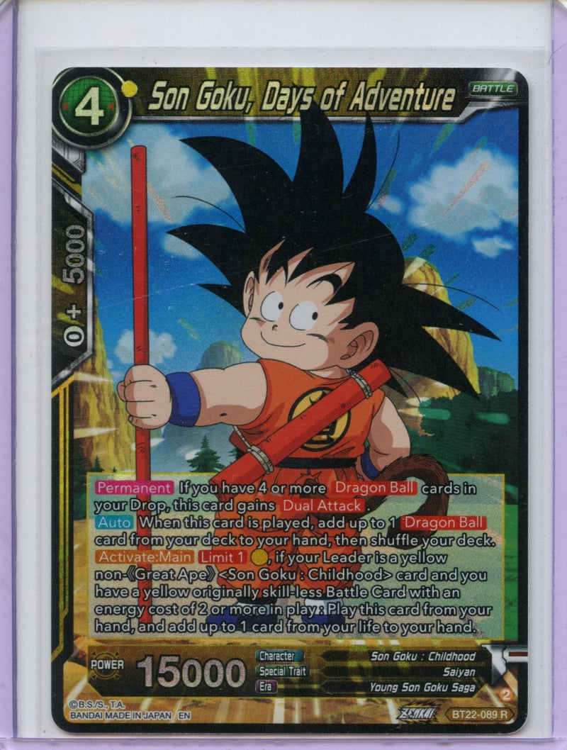 Son Goku, Days of Adventure - Critical Blow BT22-089 R Foil