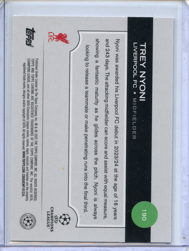 2024-25 Topps Chrome UEFA Club Comps Trey Nyoni Wave