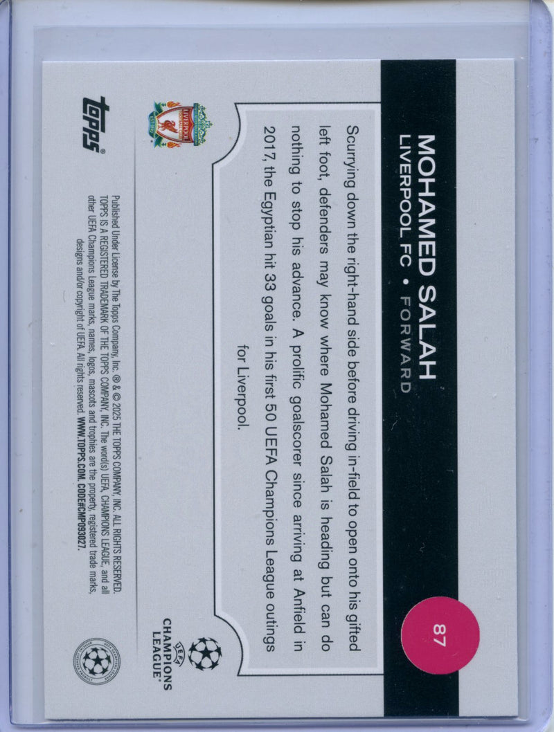 2024-25 Topps UEFA CC Mohamed Salah Rain Drops