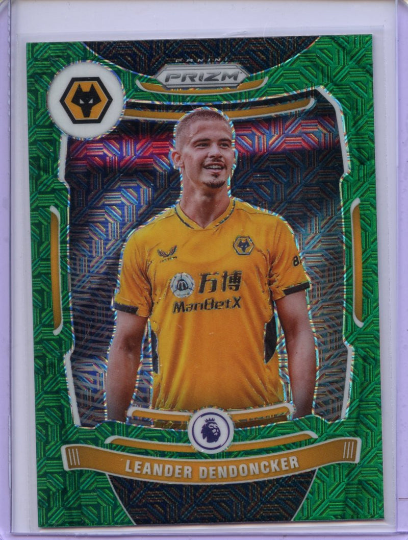 2021-22 Panini Prizm Premier League Leander Dendoncker Green Mojo Prizm