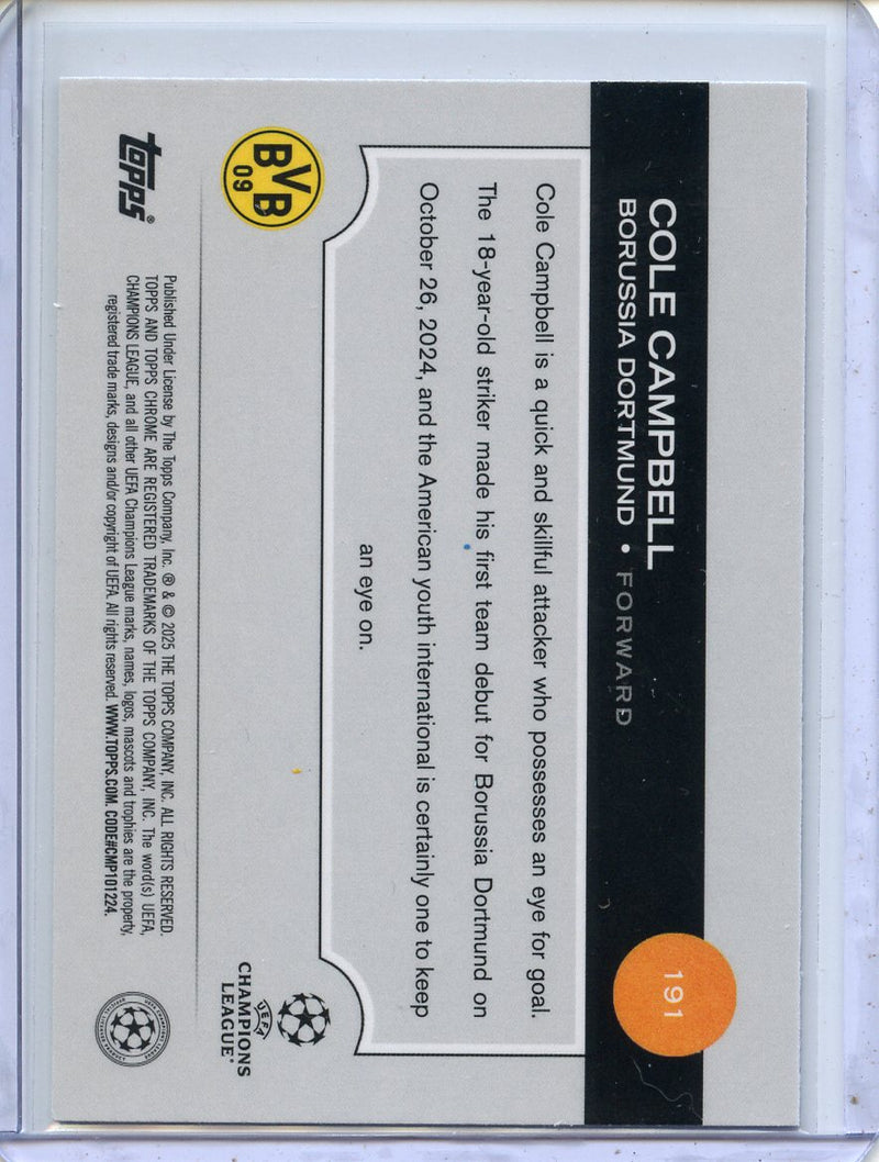 2024-25 Topps Chrome UEFA Club Comps Cole Campbell Wave