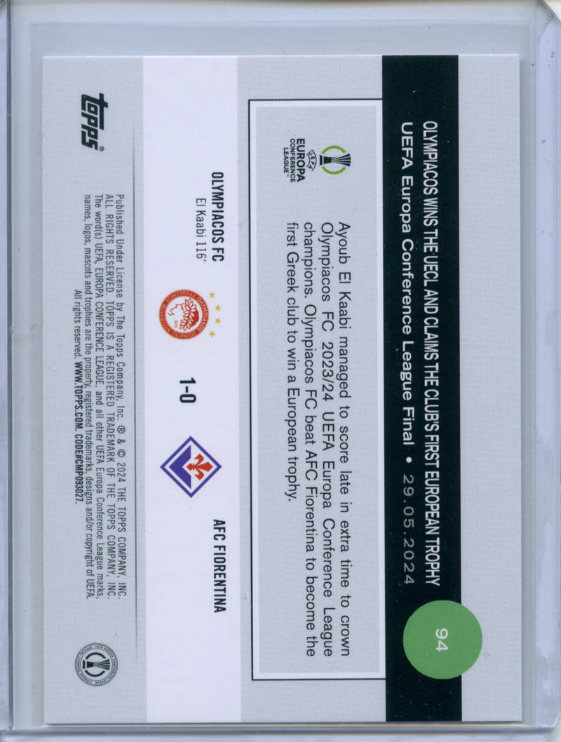 2024-25 Topps UEFA CC Olympiacos Title Winners
