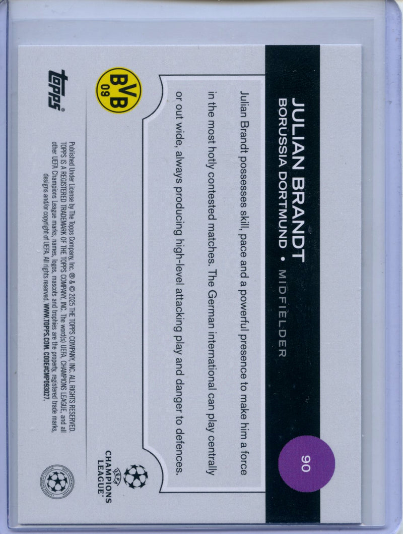 2024-25 Topps UEFA CC Julian Brandt Rain Drops