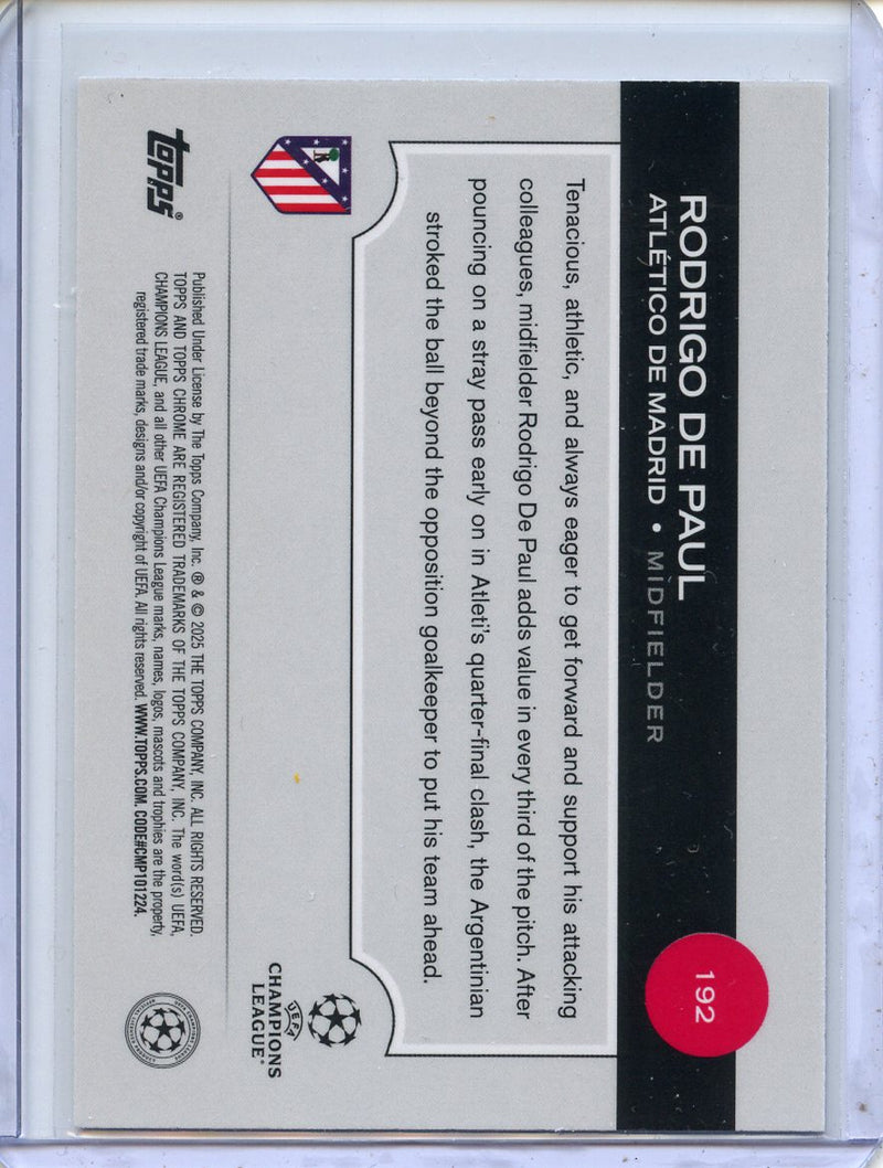 2024-25 Topps Chrome UEFA Club Comps Rodrigo de Paul Wave