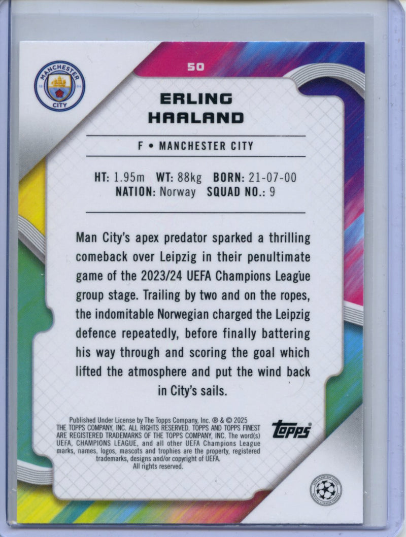 2024-25 Topps Finest UEFA Erling Haaland