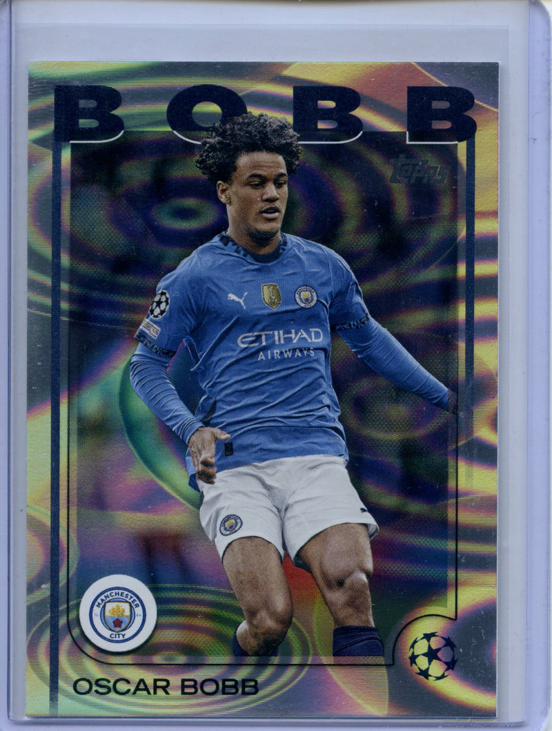 2024-25 Topps UEFA CC Oscar Bobb Rain Drops