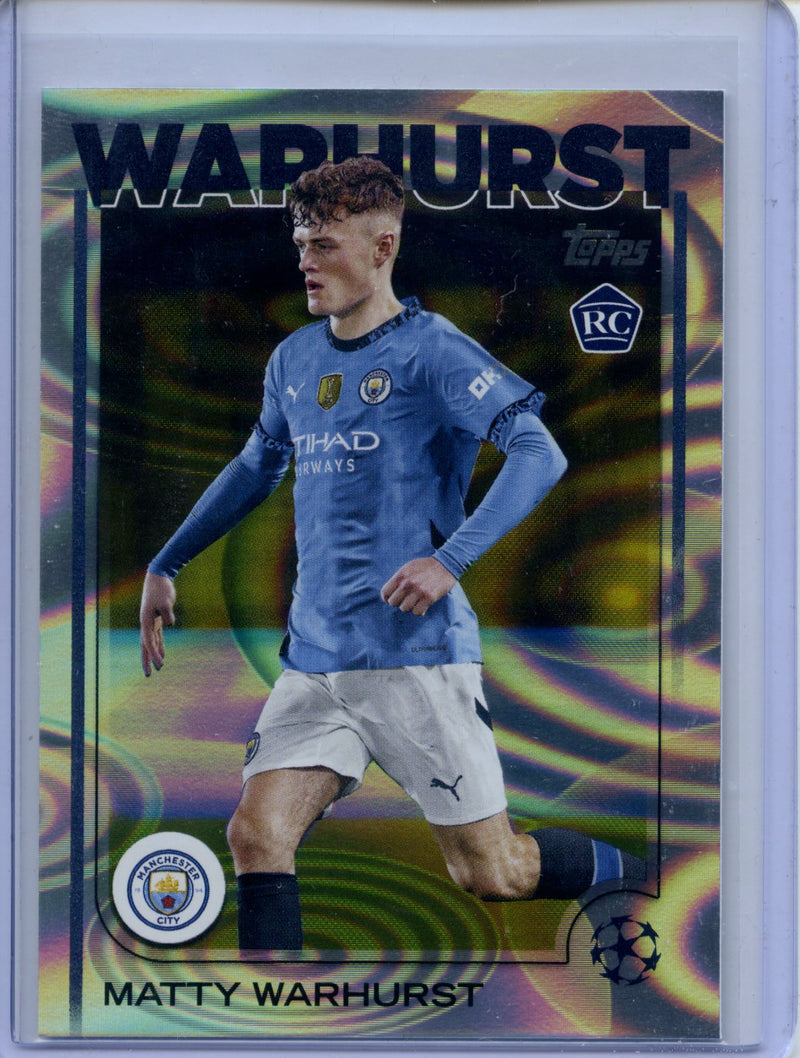 2024-25 Topps UEFA CC Matty Warhurst Rain Drops