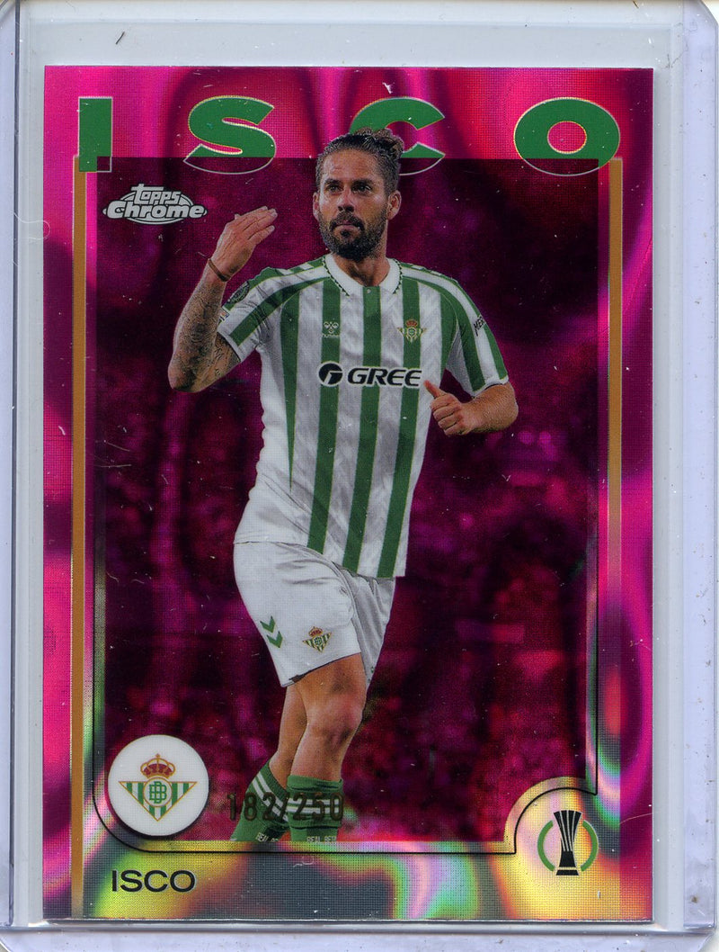 2024-25 Topps Chrome UEFA Club Comps Isco Pink Lava 182/250