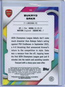 2024-25 Topps Finest UEFA Bukayo Saka
