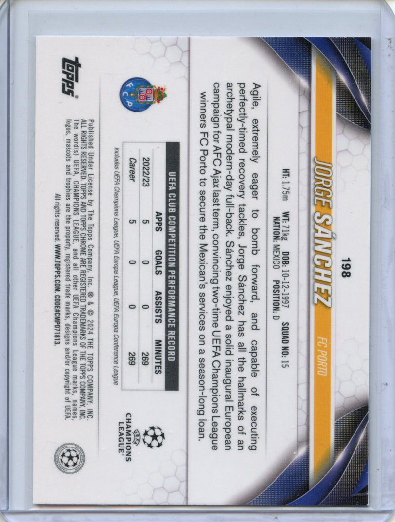 2023-24 Topps Chrome UEFA Jorge Sanchez Pulsar Refractor