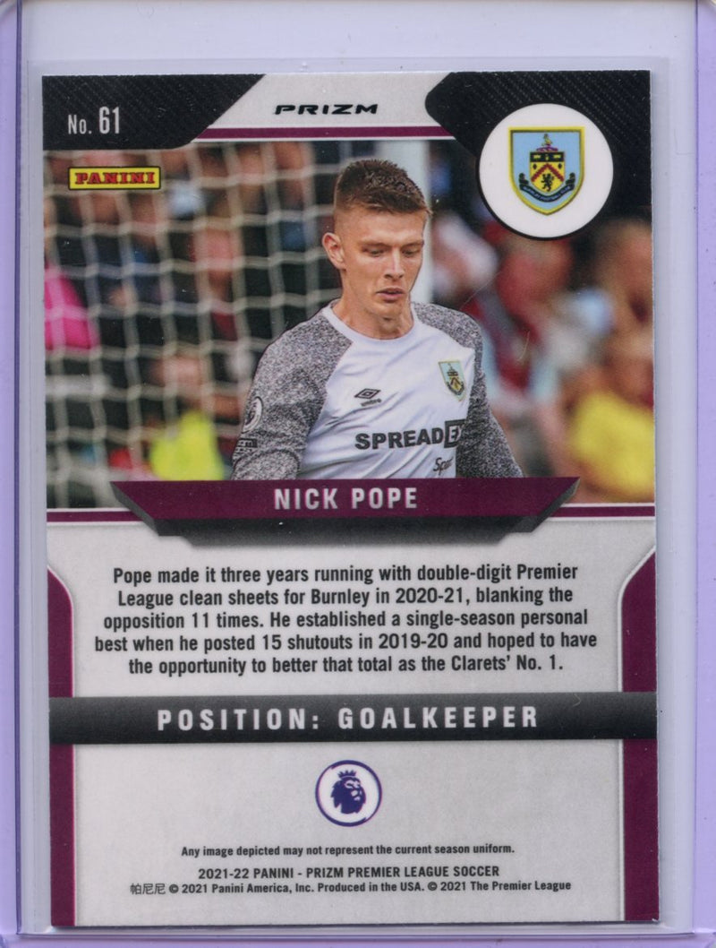 2021-22 Panini Prizm Premier League Nick Pope Green Mojo Prizm