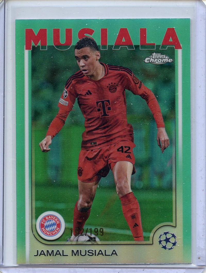 2024-25 Topps Chrome UEFA Club Comps Jamal Musiala Aqua 192/199