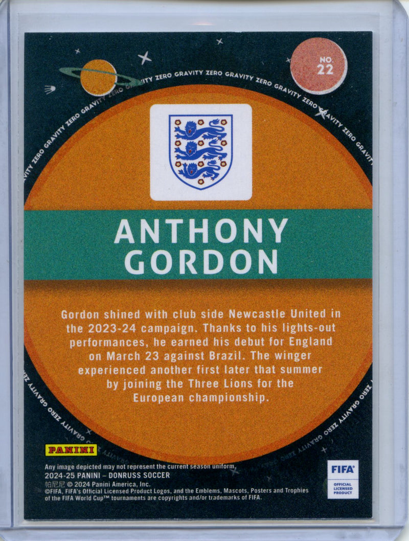 2024-25 Donruss Anthony Gordon Zero Gravity
