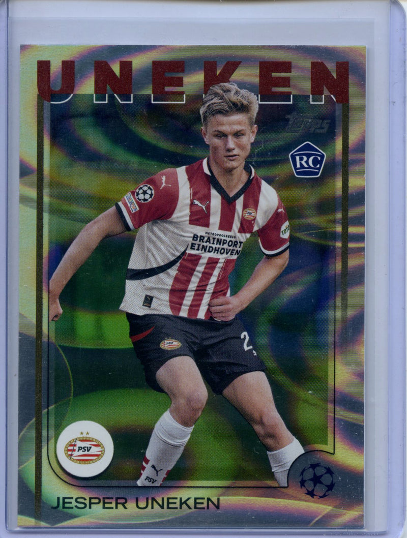 2024-25 Topps UEFA CC Jesper Uneken Rain Drops