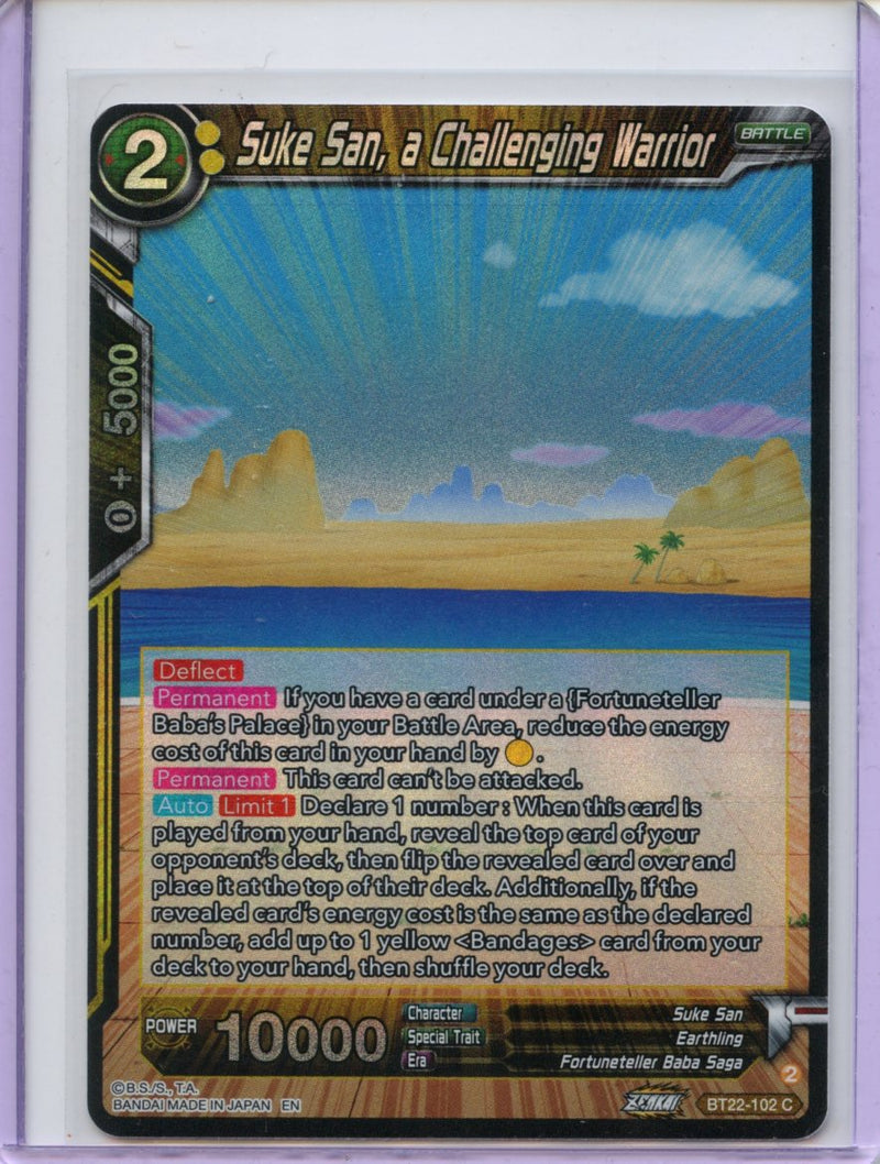 Suke San, A Challenging Warrior - Critical Blow BT22-102 C Foil