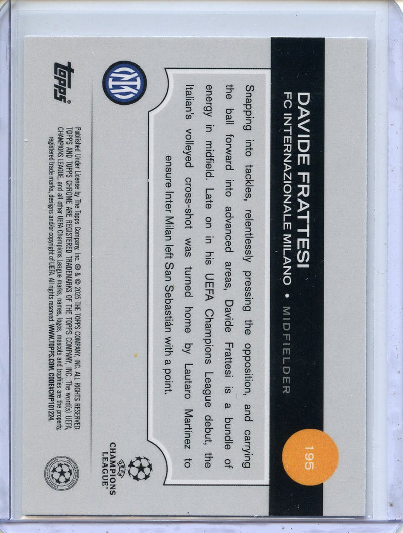 2024-25 Topps Chrome UEFA Club Comps Davide Frattesi Wave