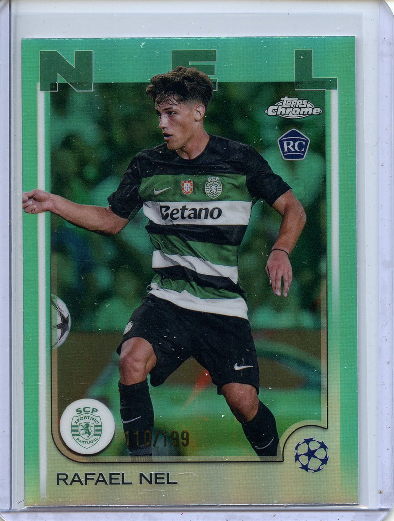 2024-25 Topps Chrome UEFA Club Comps Rafael Nel Aqua 110/199