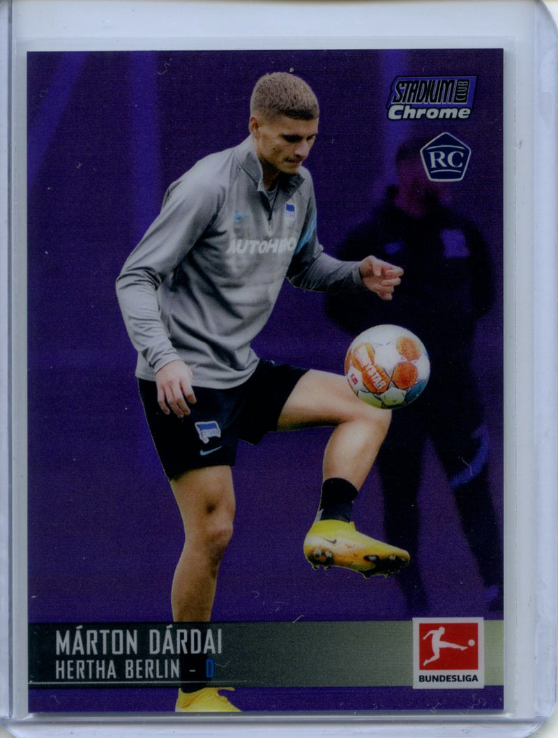 2021-22 Topps Bundesliga Stadium Club Chrome Marton Dardai Purple Refractor 21/299