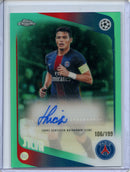 2025-26 Topps Chrome UEFA Club Comps Thiago Silva Aqua Autograph 106/199