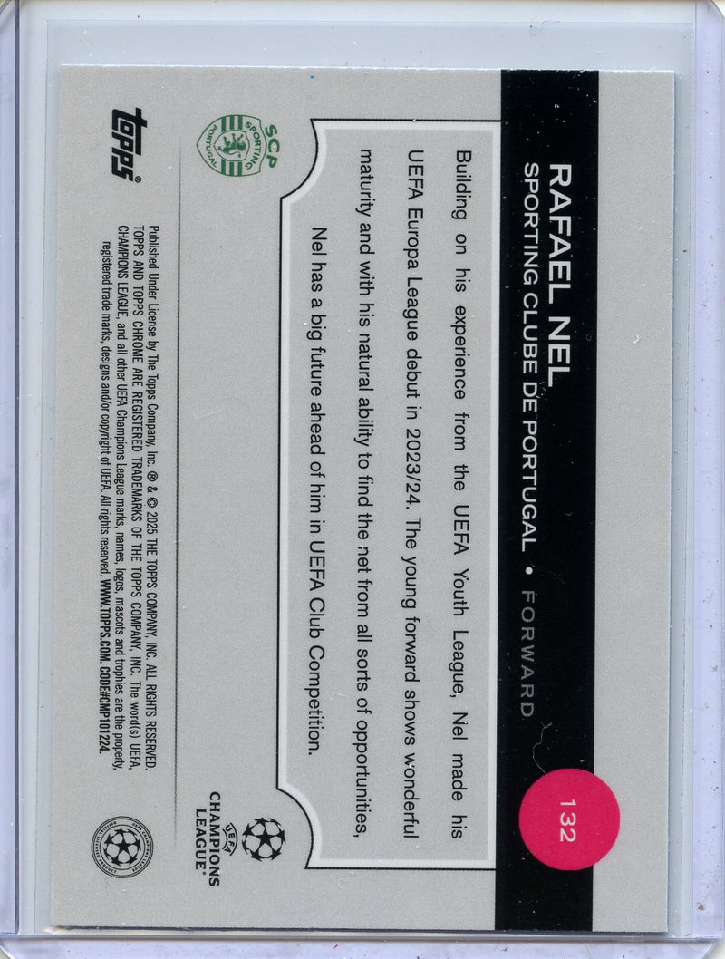 2024-25 Topps Chrome UEFA Club Comps Rafael Nel Aqua 110/199