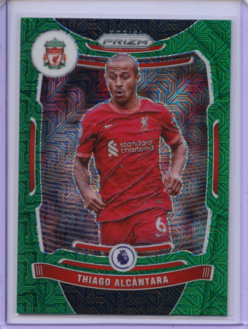 2021-22 Panini Prizm Premier League Thiago Alcantara Green Mojo Prizm