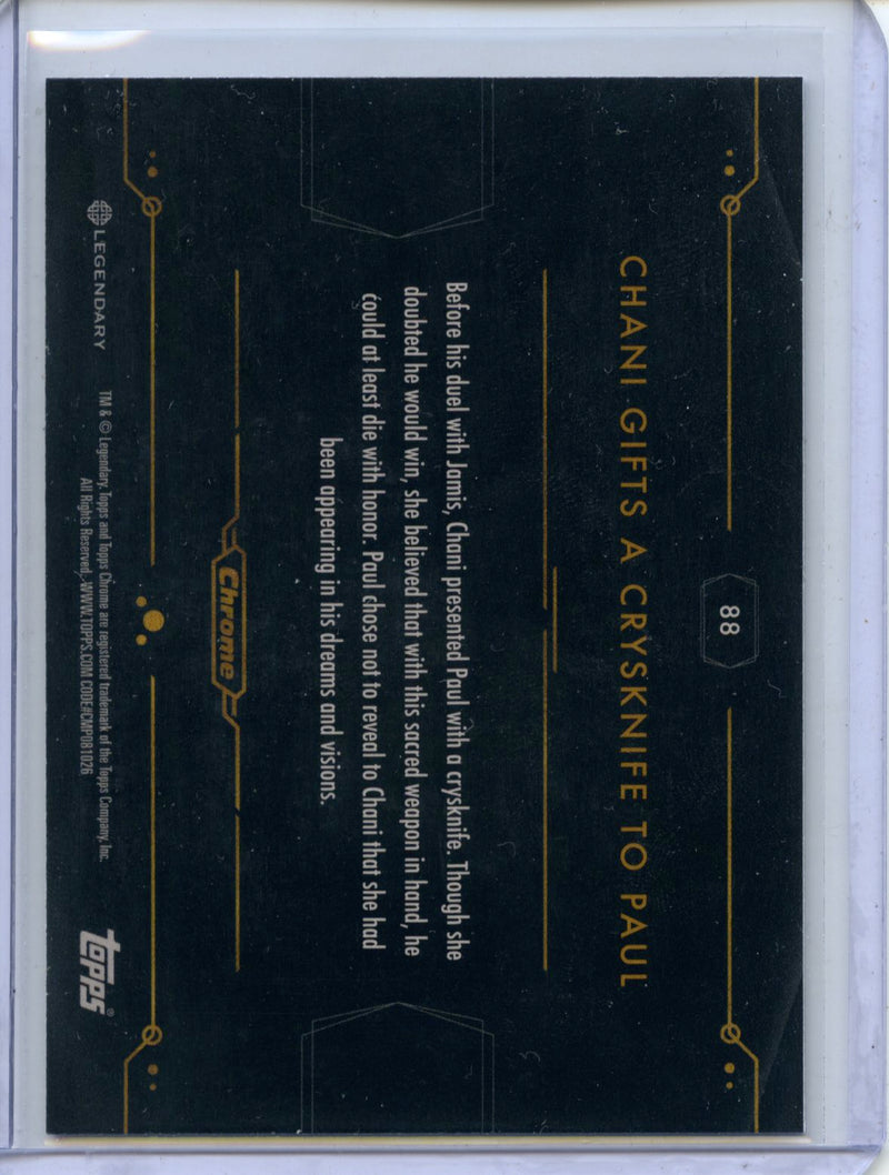 2024 Topps Dune Chrome Chani Gifts A Crysknife To Paul Refractor