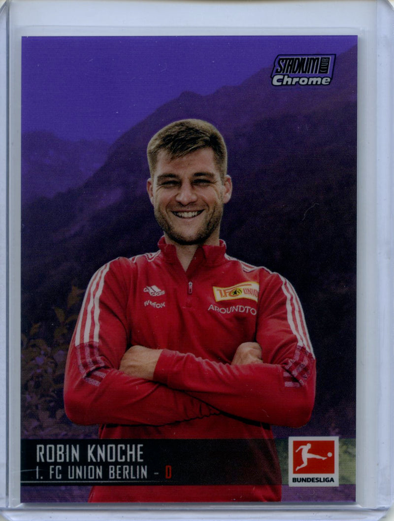 2021-22 Topps Bundesliga Stadium Club Chrome Robin Knoche Purple Refractor 168/299