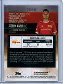 2021-22 Topps Bundesliga Stadium Club Chrome Robin Knoche Purple Refractor 168/299