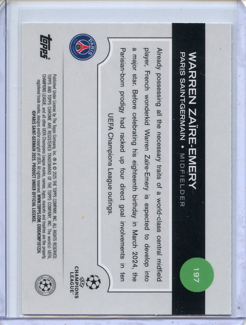 2024-25 Topps Chrome UEFA Club Comps Warren Zaire-Emery Wave