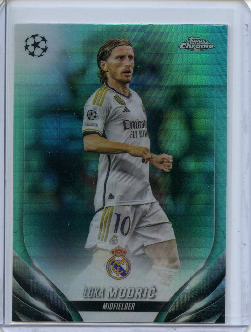 2023-24 Topps Chrome UEFA Luka Modric Aqua Prism Refractor