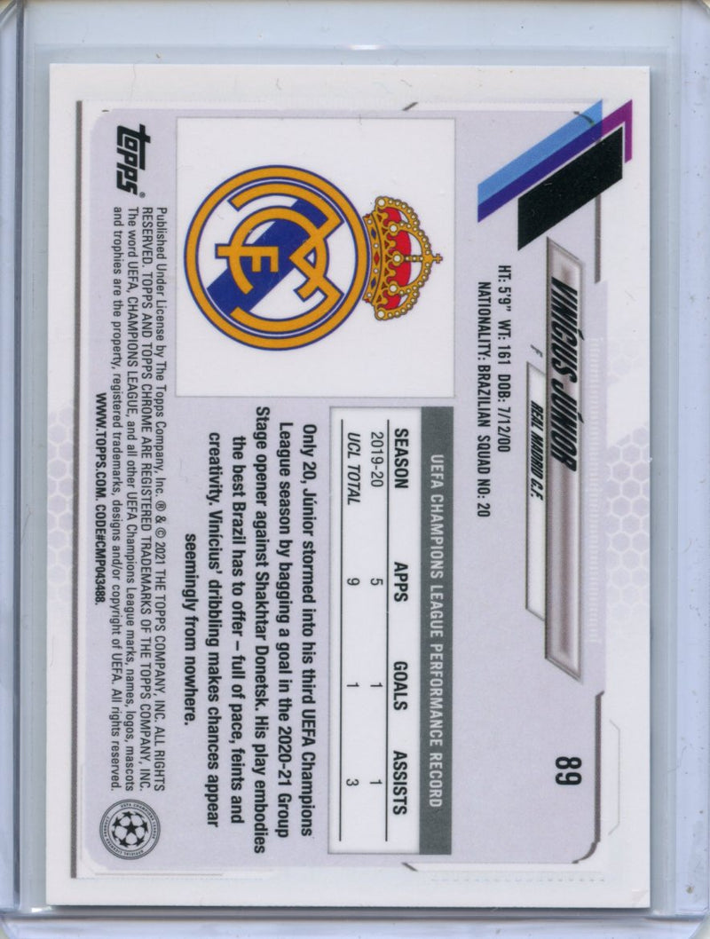 2020-21 Topps Chrome UEFA CL Vinicius Junior
