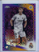 2025-26 Topps Chrome UEFA Club Comps Dean Huijsen Purple X-Fractor 62/75