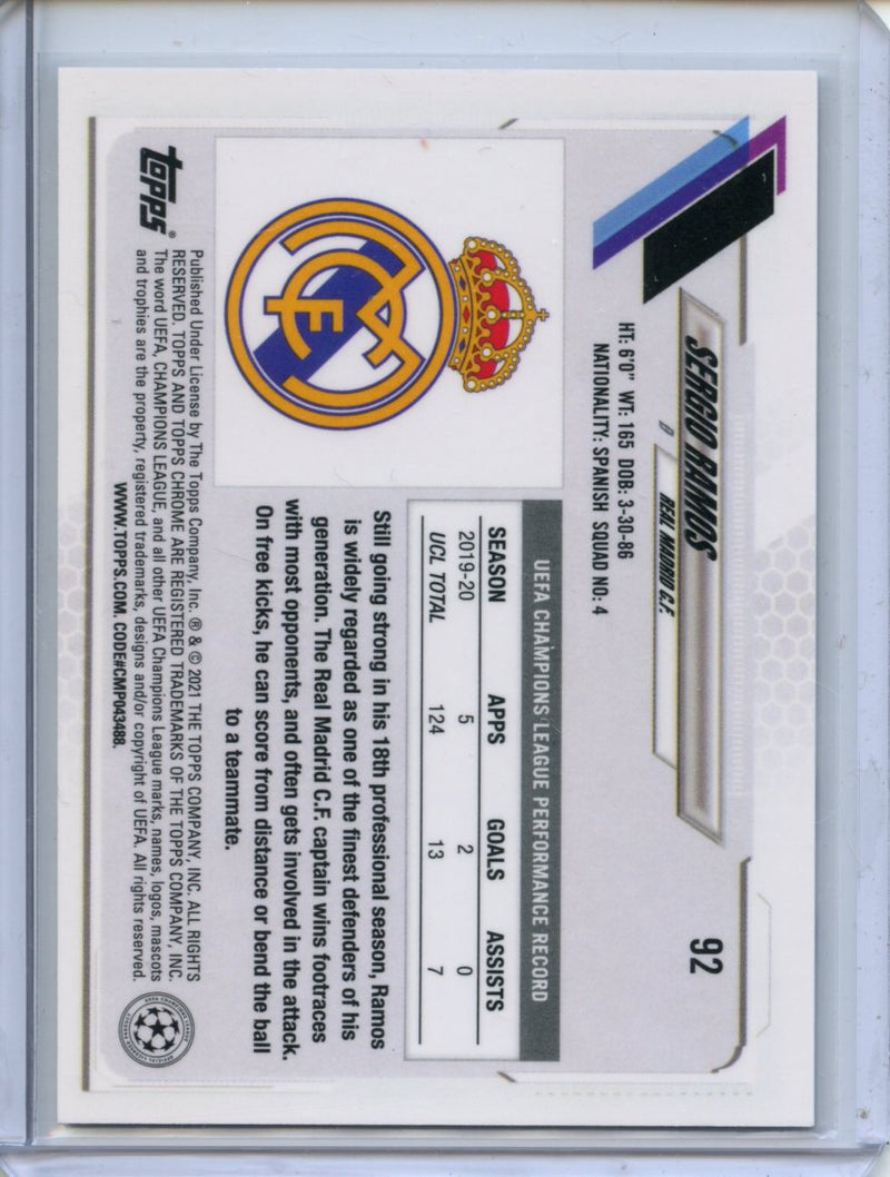 2020-21 Topps Chrome UEFA CL Sergio Ramos