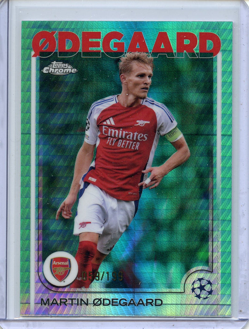 2024-25 Topps Chrome UEFA Club Comps Martin Odegaard Aqua Prism 59/199
