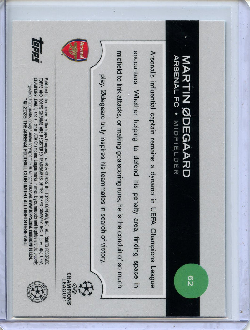 2024-25 Topps Chrome UEFA Club Comps Martin Odegaard Aqua Prism 59/199