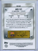 2020-21 Topps Stadium Club Chrome UEFA Champions League Ansu Fati Cup Holders Honour