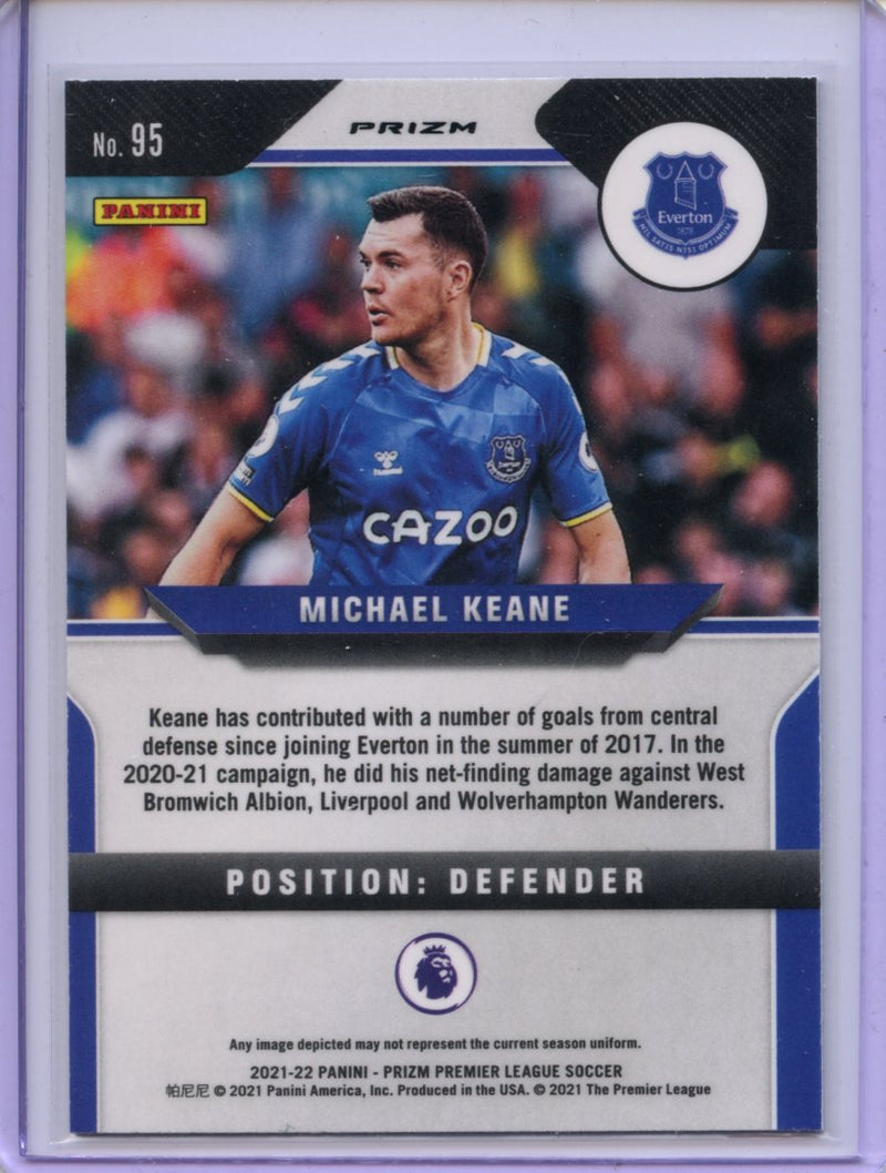 2021-22 Panini Prizm Premier League Michael Keane Green Mojo Prizm