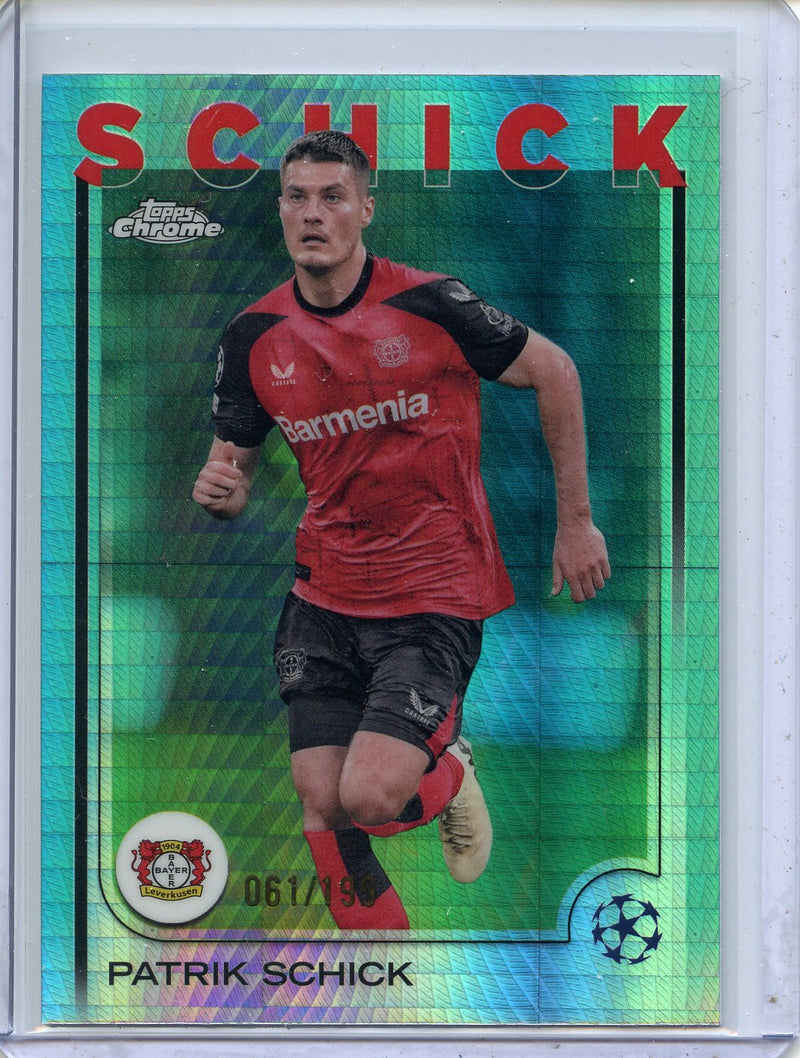 2024-25 Topps Chrome UEFA Club Comps Patrick Shick Aqua Prism 61/199