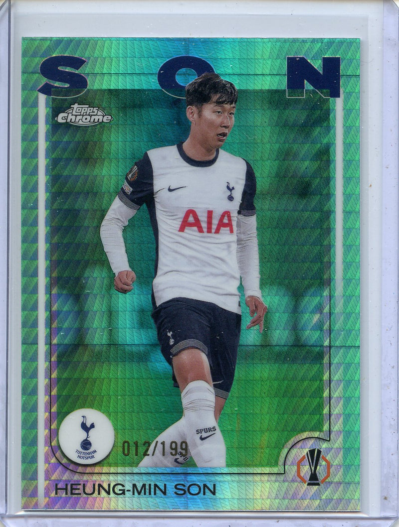2024-25 Topps Chrome UEFA Club Comps Heung-Min Son Aqua Prism 12/199