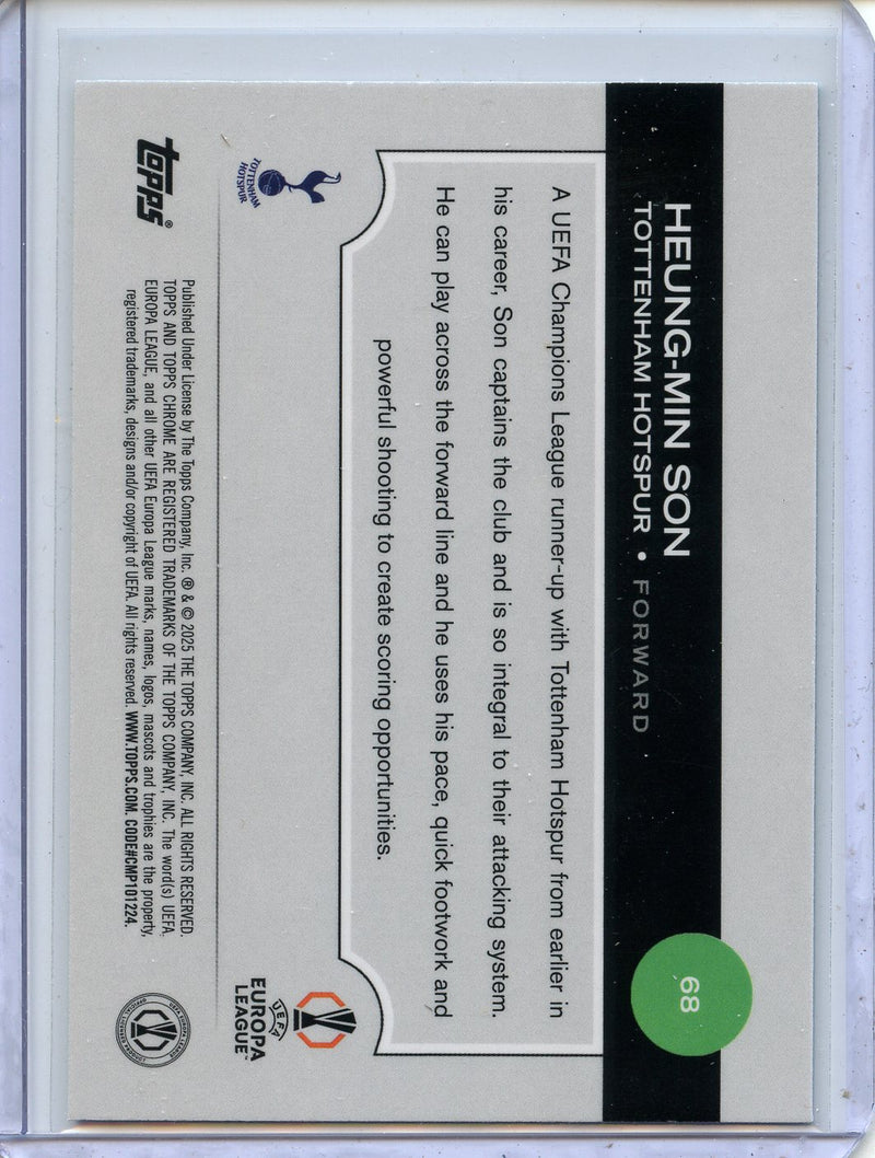 2024-25 Topps Chrome UEFA Club Comps Heung-Min Son Aqua Prism 12/199