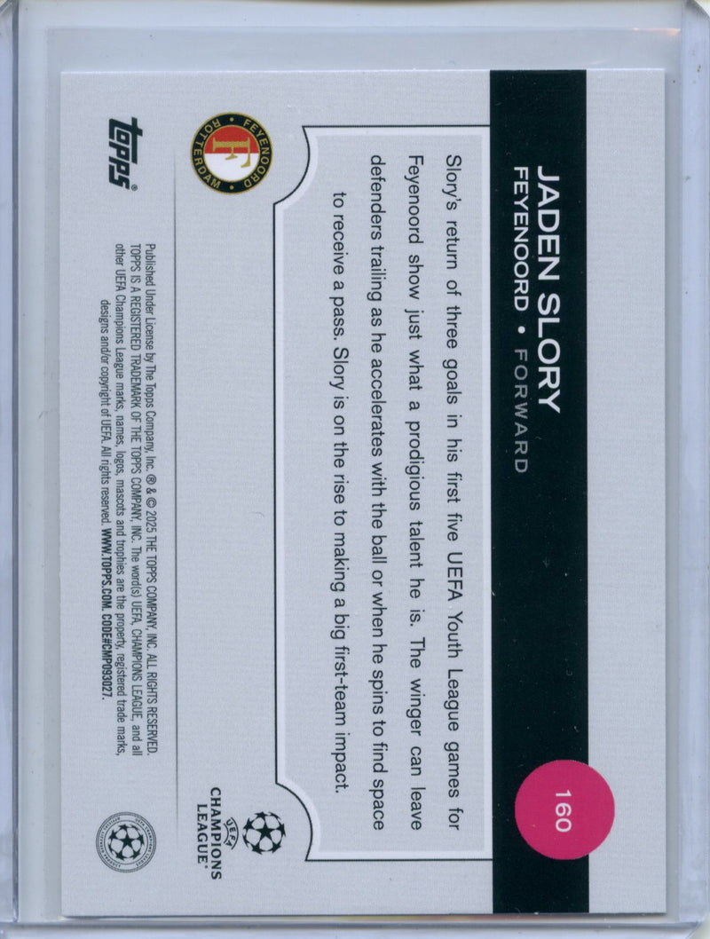 2024-25 Topps UEFA CC Jaden Slory