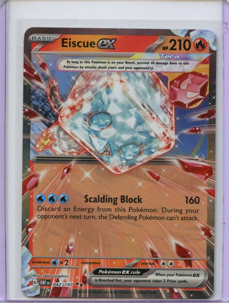 Pokemon TCG Scarlet & Violet Obsidian Flames Eiscue EX 42/197