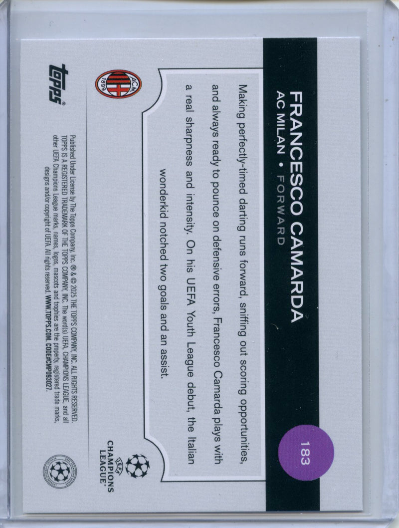 2024-25 Topps UEFA CC Francesco Camarda