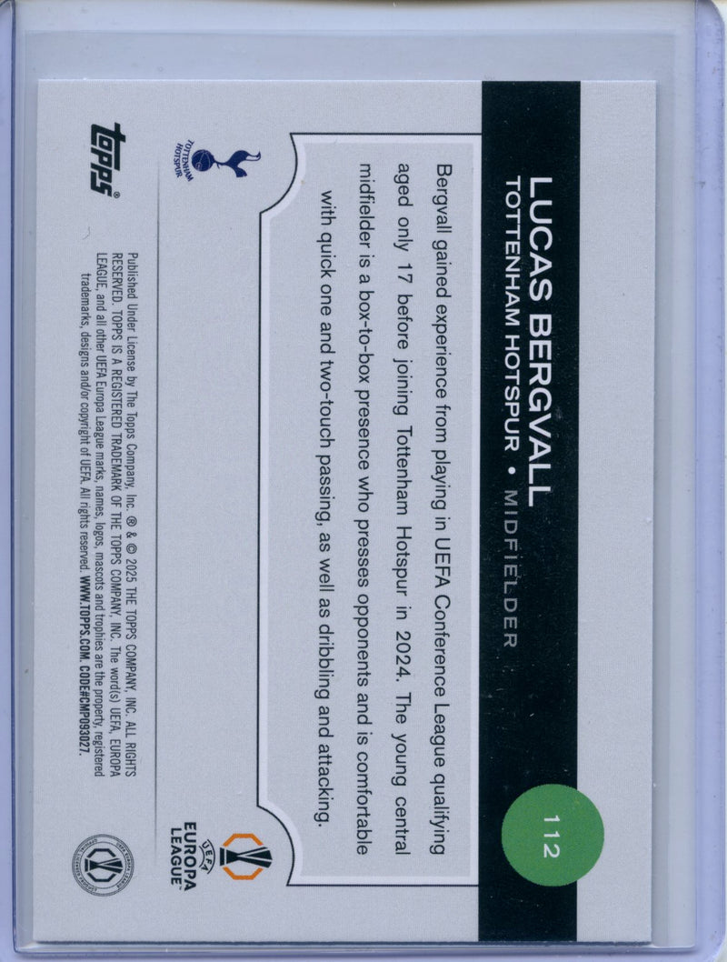 2024-25 Topps UEFA CC Lucas Bergvall Rain Drops