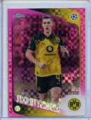 2025-26 Topps Chrome UEFA Club Comps Nico Schlotterbeck Pink X-Fractor 82/250