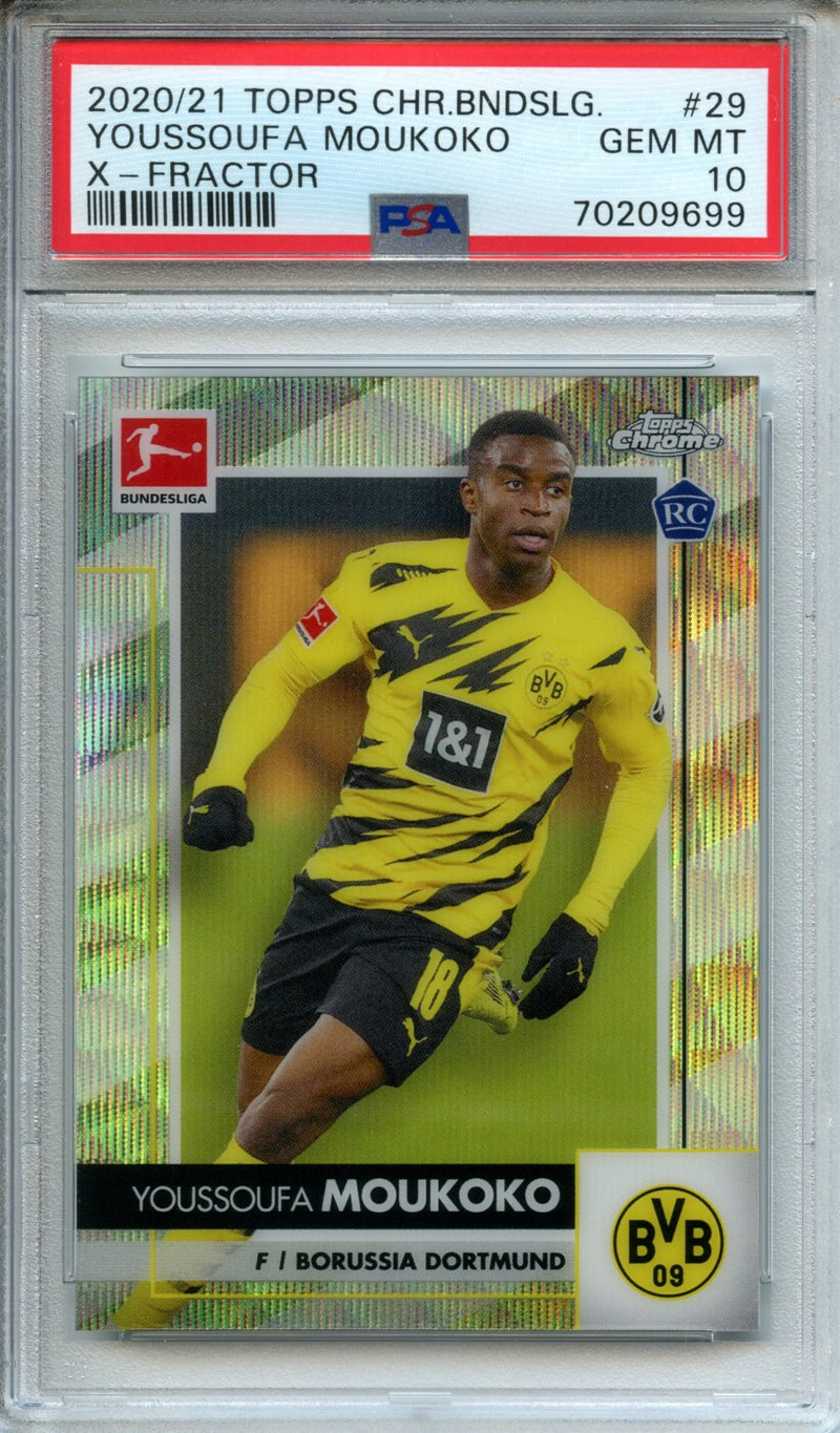 2020-21 Topps Chrome Bundesliga Youssoufa Moukoko X-fractor 59/250