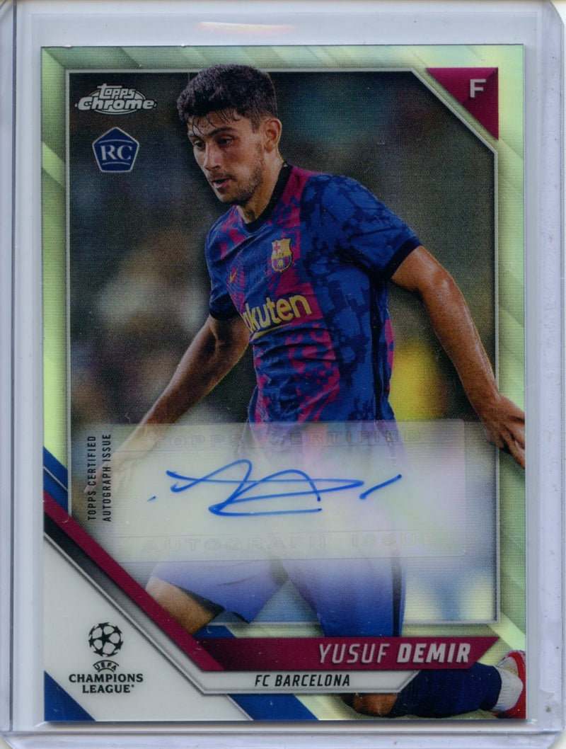 2021-22 Topps Chrome UEFA CL Yusuf Demir Autograph