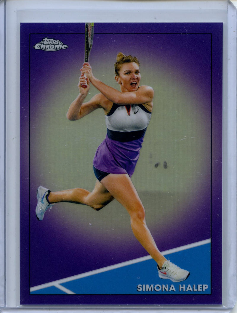 2021 Topps Chrome Tennis Simona Halep Purple 194/199