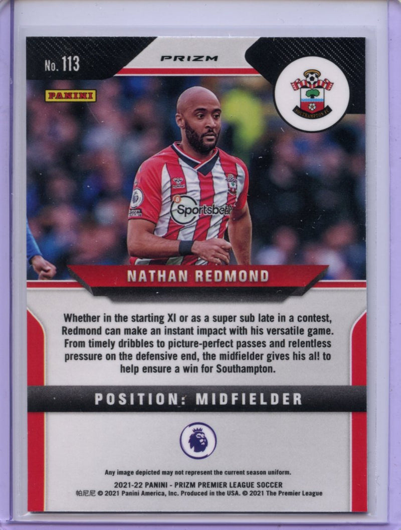 2021-22 Panini Prizm Premier League Nathan Redmond Green Mojo Prizm