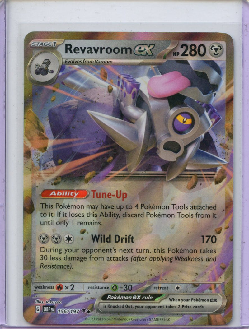 Pokemon TCG Scarlet & Violet Obsidian Flames Revavroom EX 156/197